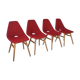 Chaises hongroises du milieu du siècle, chaises latérales de Judit Burian et Erika Szek, années 1950
