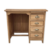 Bureau ancien en chêne massif restauré - 4 tiroirs