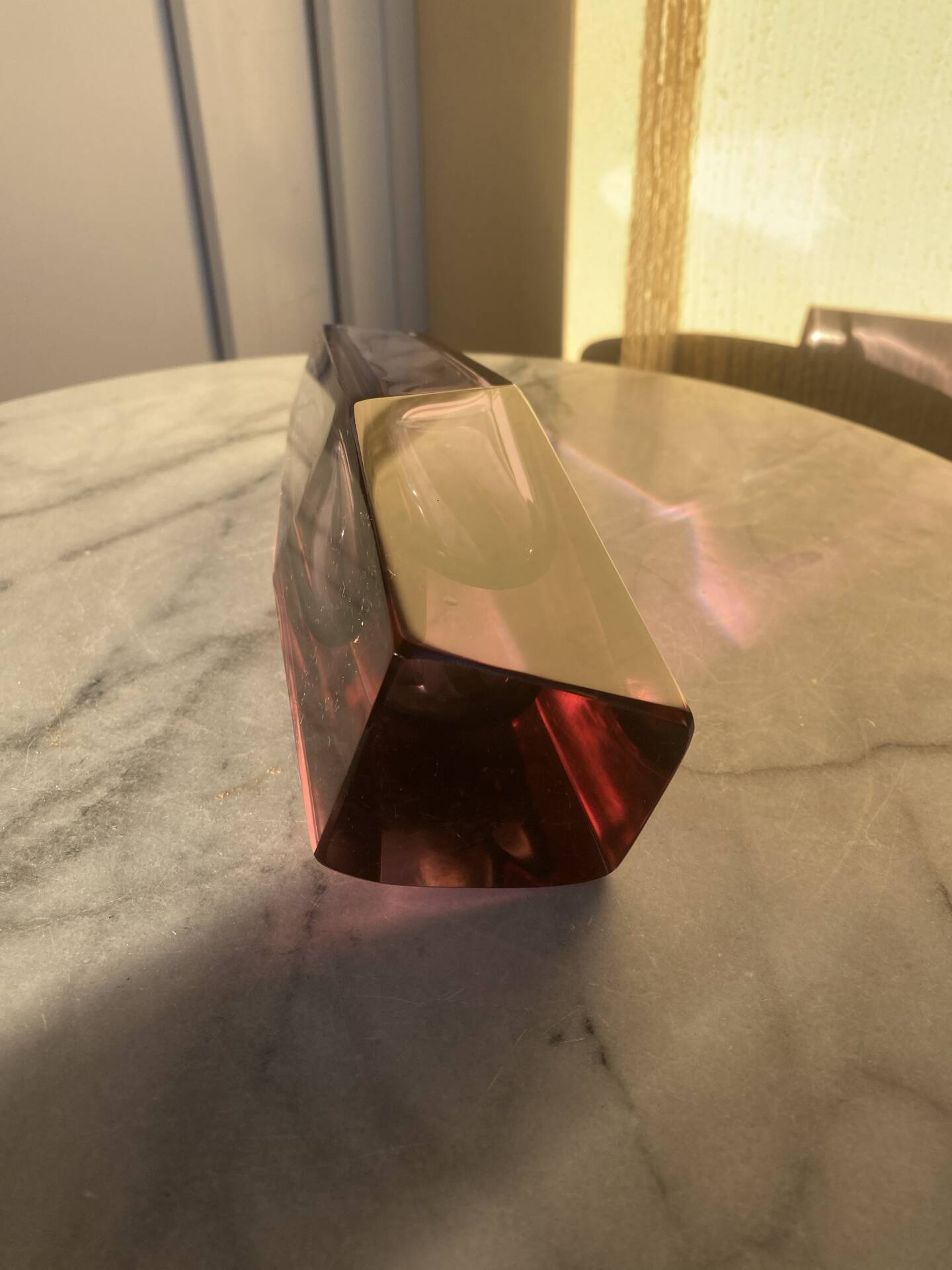Grand vase murano sommerso 60s verre violine
