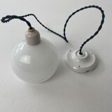 Lot 3 suspensions in vintage opaline 12 cm