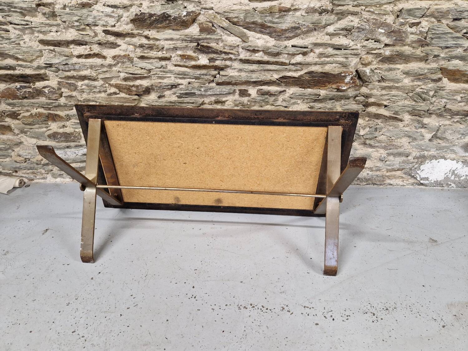 Ceramic and metal coffee table from the 60s Vallauris style