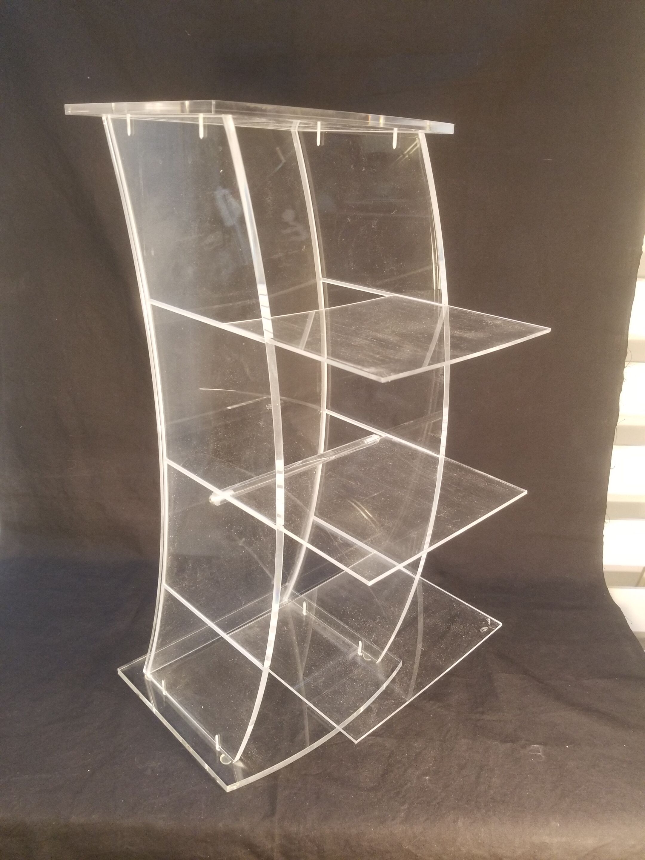 Plexiglas CD storage column - Vintage design 80s