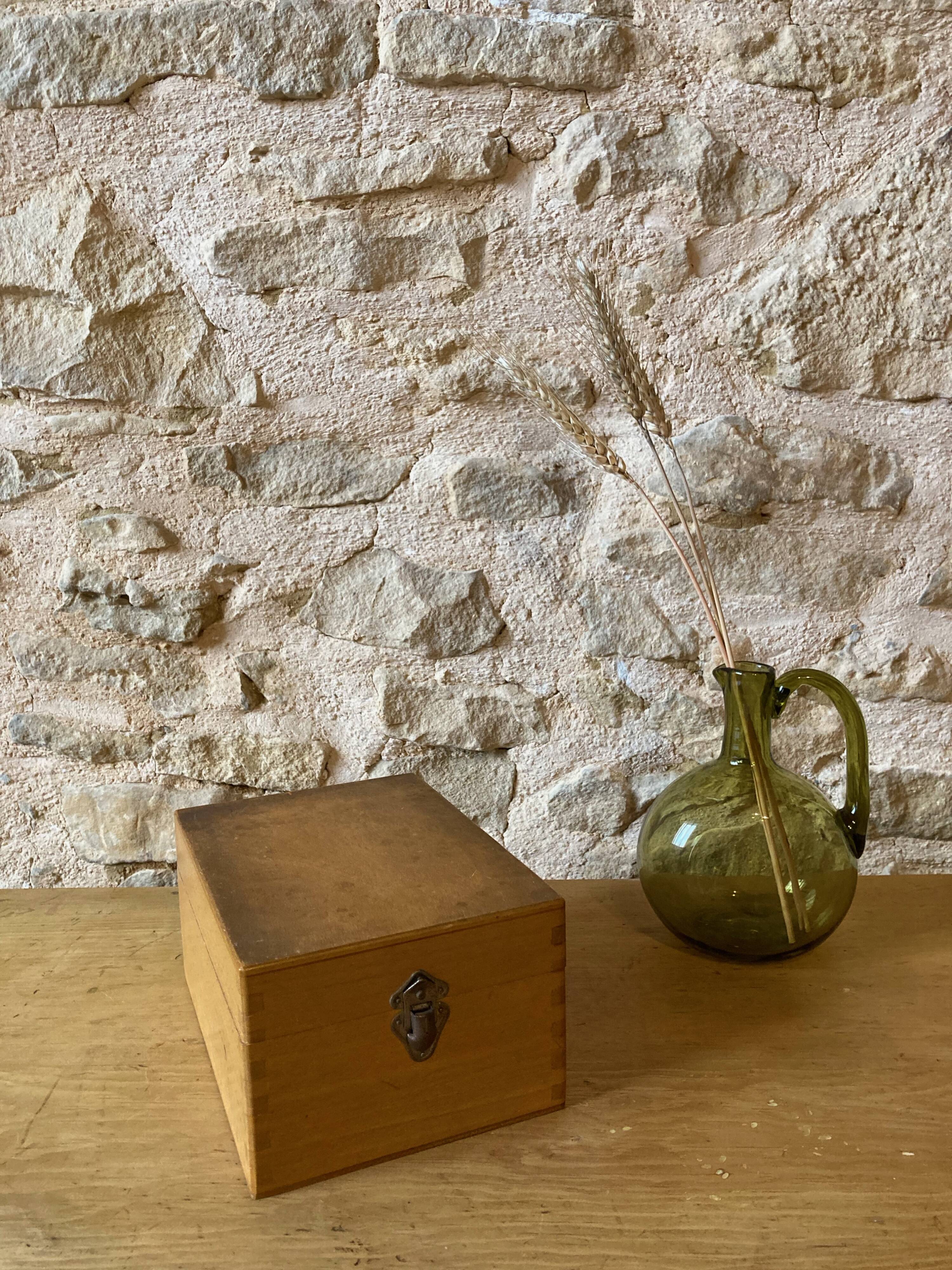 Wooden index card/directory box, 1950s
