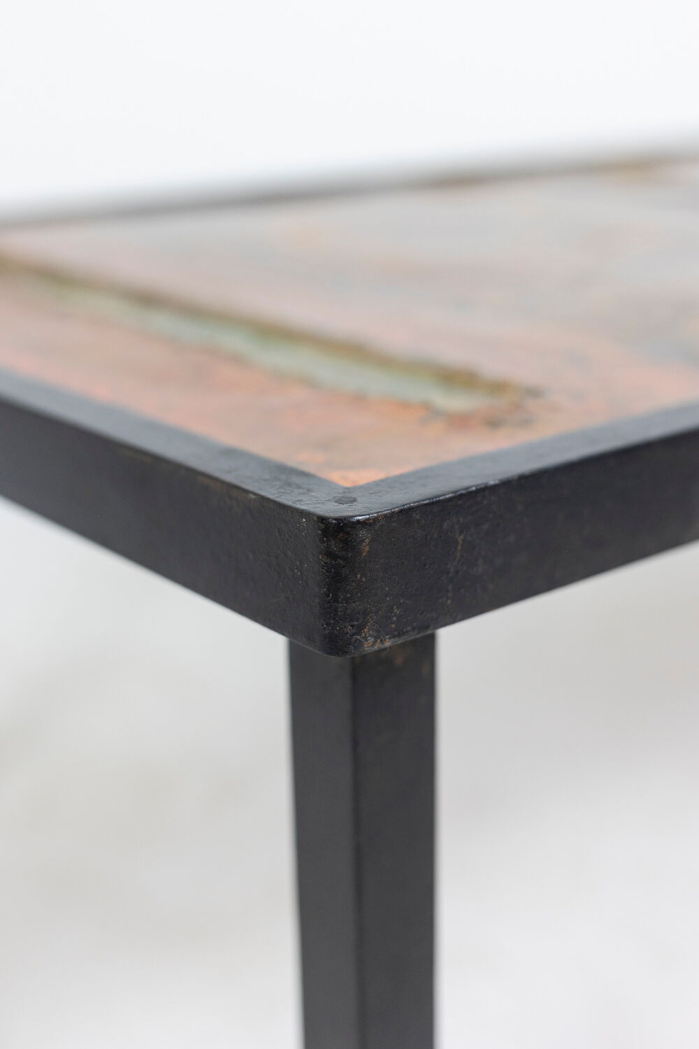 Robert and Jean Cloutier lava and metal coffee table, 1950s