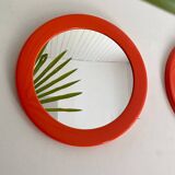 Round orange mirror SYLA 1970