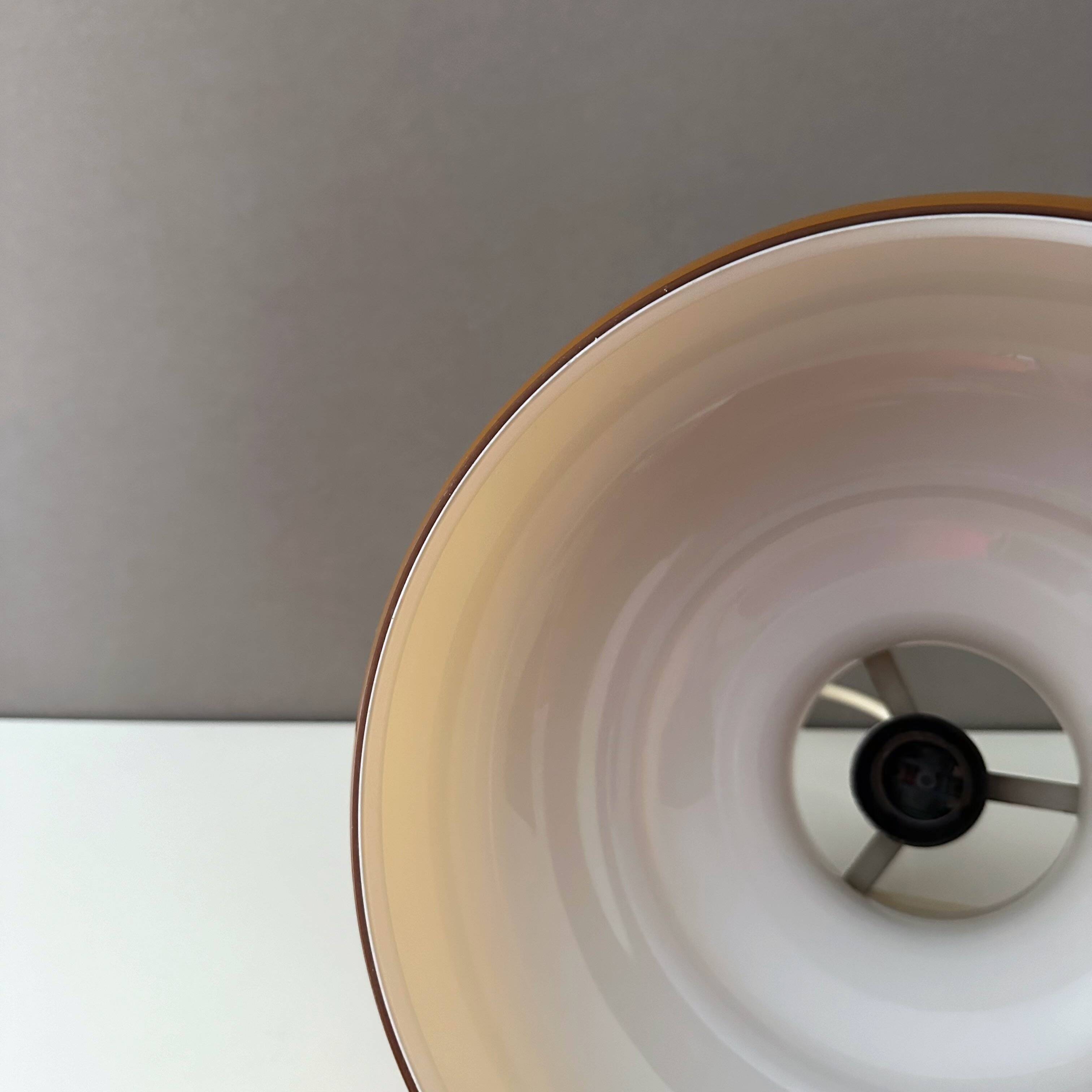 Vintage hanging lamp brown, pendant light, 70's interior