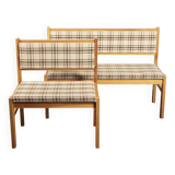 Pair of benches, corner benches, vintage