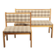 Pair of benches, corner benches, vintage