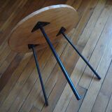 Side table in wood and metal vintage 1960s