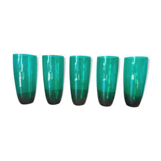 Vintage liquor and lemonade glasses, mid century modern from 1960s for apartment decoration / tablew