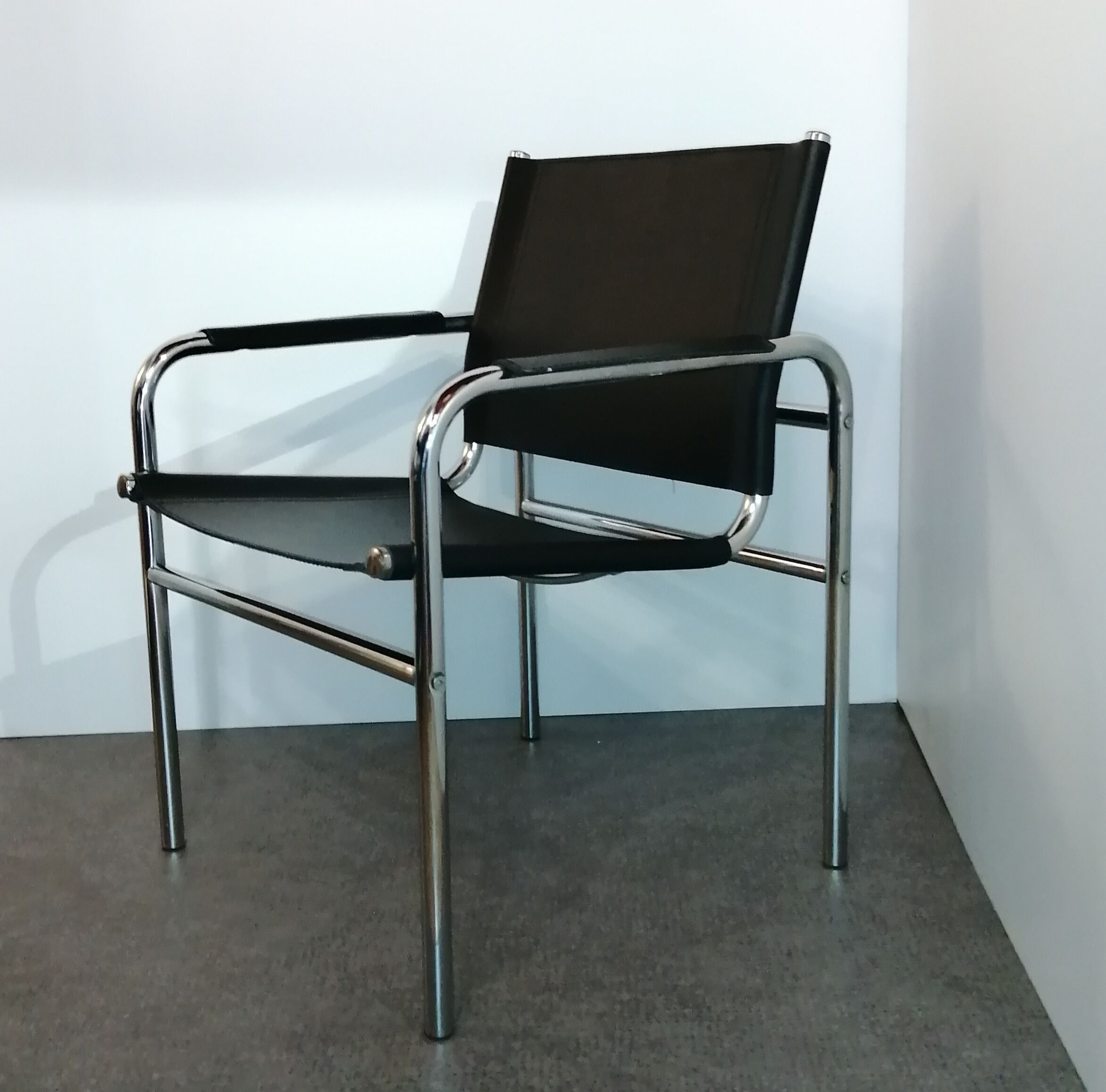 Vintage chrome armchair Klinte Chair by Tord Bjorklund for Ikea 1980