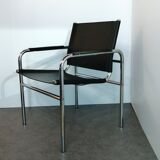 Vintage chrome armchair Klinte Chair by Tord Bjorklund for Ikea 1980