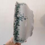 Salad bowl and rare serving dish in earthenware iron earth Saint Amand Hamage model Byzantium XIXth