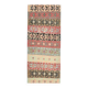 1970s Vintage Turkish Oushak Handmade Wool Cotton Pink Runner Rug 107x255