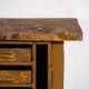 Industrial drawer unit in pine and iron – Central Europe, circa 1950