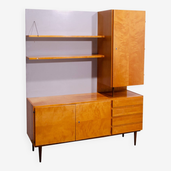 Mid century wall shelf cabinet 1960´s by UP Závody, Czechoslovakia