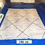 Benni ouarain 100% woollen carpet: 190x377cm