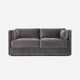 Sofa HAGA grey velour, Scandinavian design