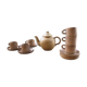 Set théière et tasses en grès