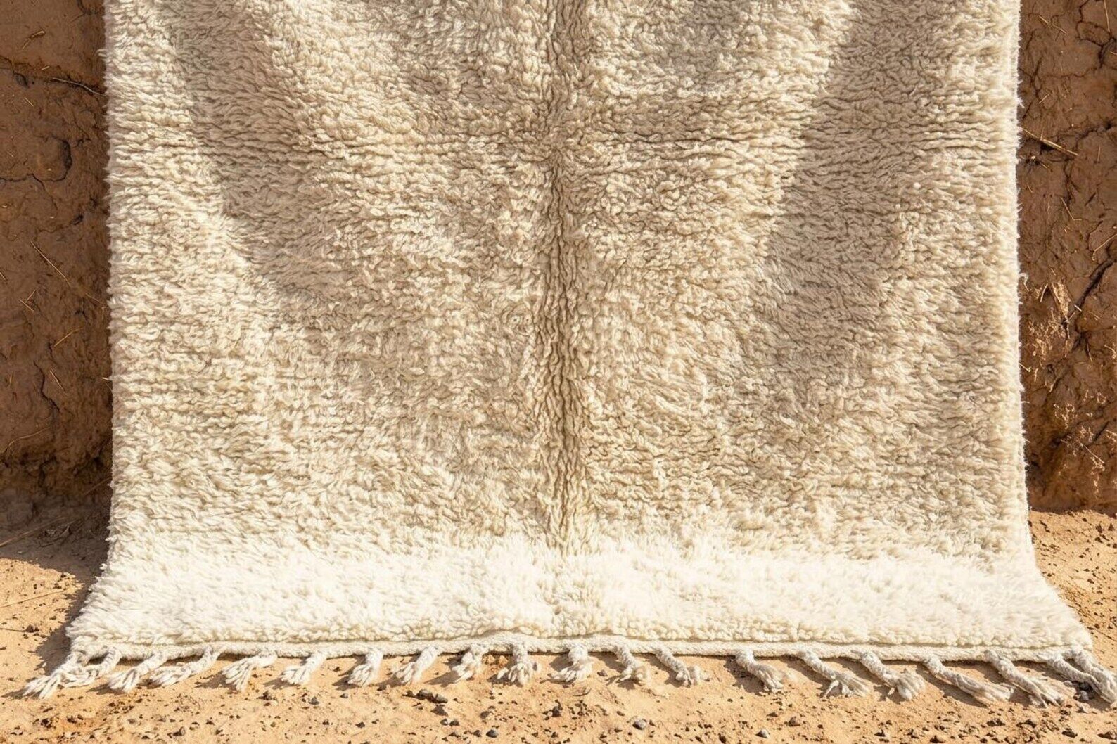 Berber Moroccan rug white 200/300cm
