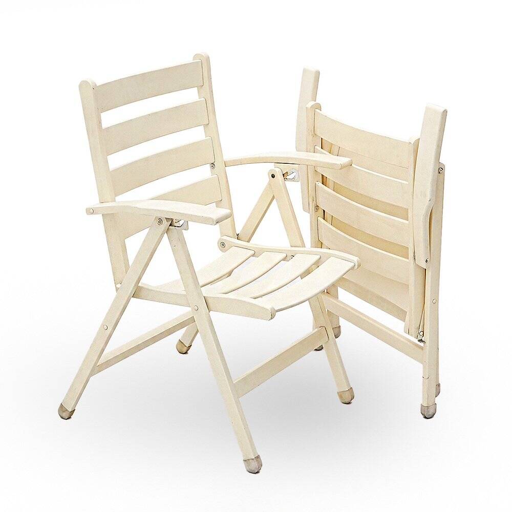 Set of outdoor folding chairs, 1960s
