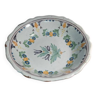 Nevers ceramic salad bowl 18th century