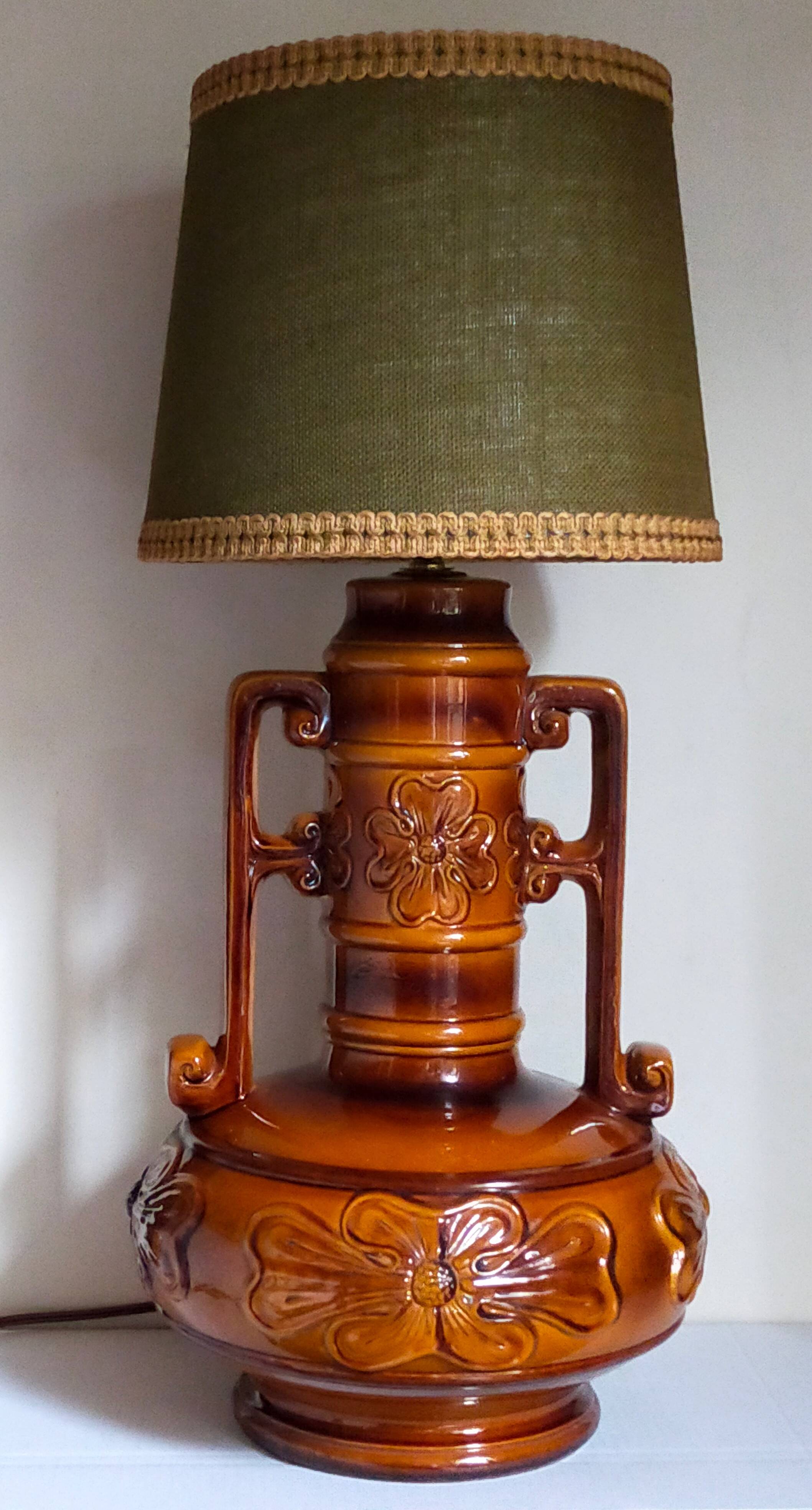 West germany ceramic floor lamp 70s