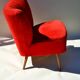 Fauteuil rouge années 60
