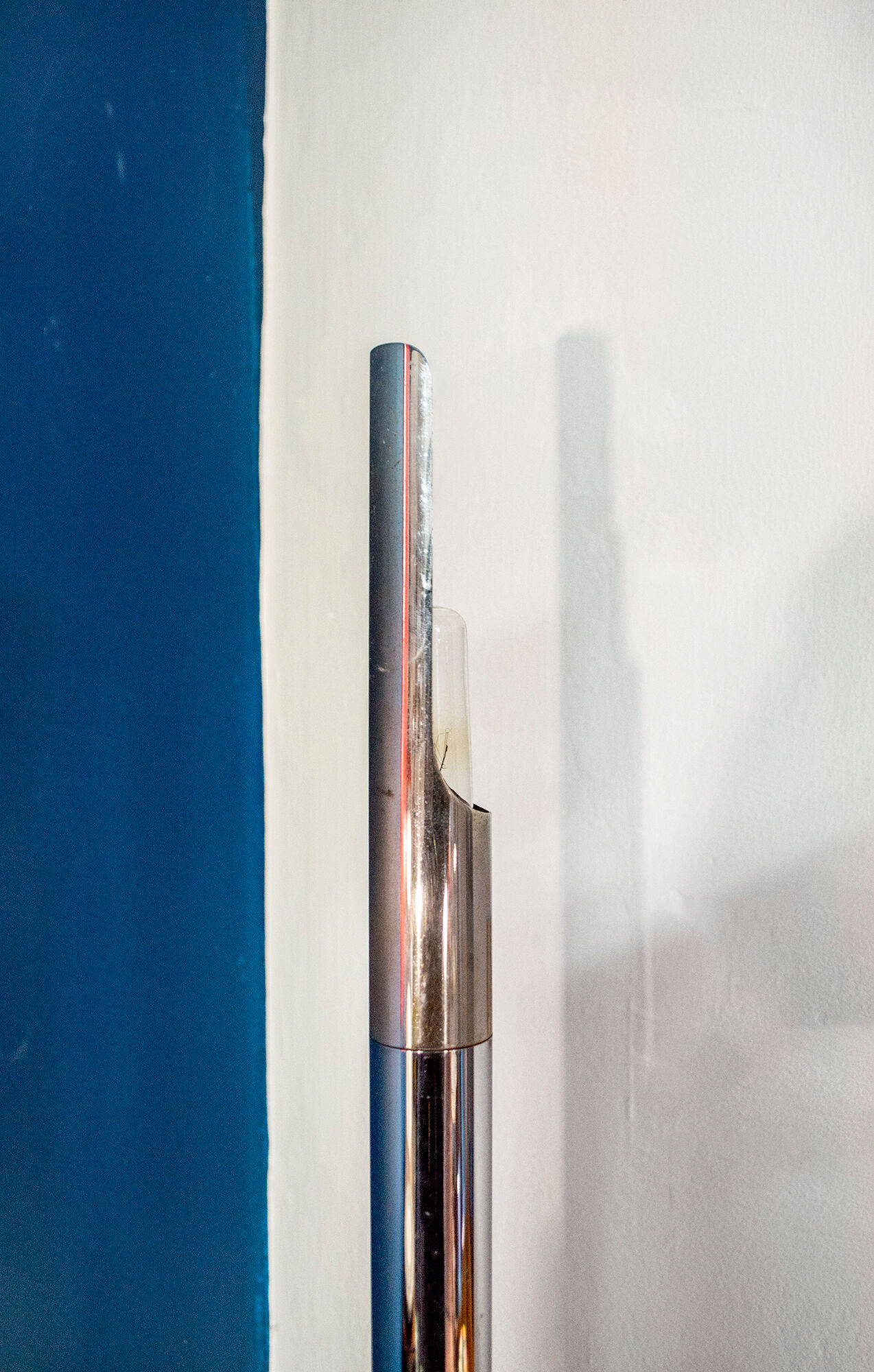 Adjustable floor lamp in chromed metal Italia Anni '70