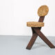 Original set of 4 tripod chairs by Frida Minet and Adrien Audoux, 1950s, France