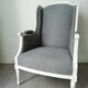 Fauteuil bergère de style Louis XVI restauré