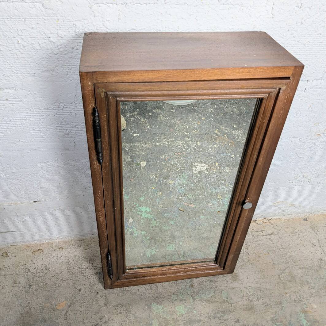 Vintage teak bathroom cabinet