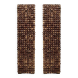 Pair of coconut mosaic shell plant holders