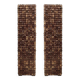 Pair of coconut mosaic shell plant holders