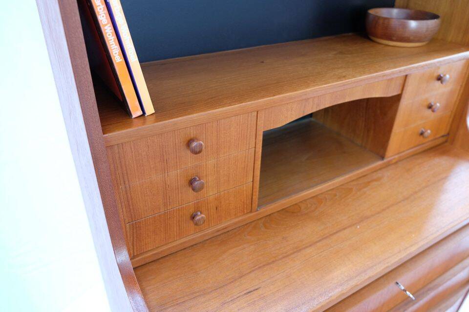 Vintage Danish secretary from the 1960s/70s, in teak, mid-century style.
