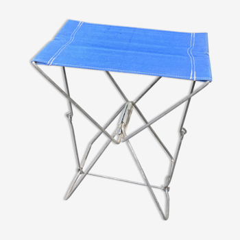 Tabouret pliant en toile vintage