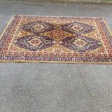 Burgundy floral wool oriental rug 200x300