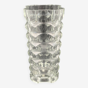 Vase en verre forme carré