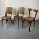 Set of 3 mismatched and damaged bistro chairs
