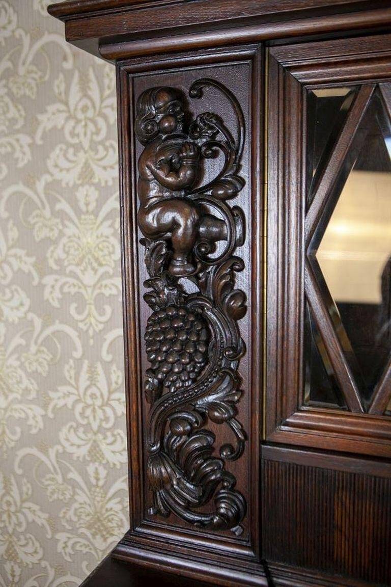 Interwar Oak Sideboard in Dark Brown, 1930s