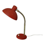 "Cocotte" lamp in brass and red lacquered metal, 1950s-60s.