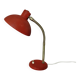 Lampe "cocotte" laiton et métal laqué rouge, années 50 60