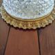 Crystal cut ceiling lamp and brass