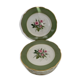 12 flat plates in flat earthenware KG Luneville bagatelle model, late 19th century