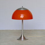 Unilux vintage orange mushroom lamp 1970
