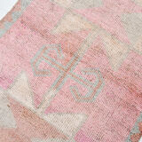 3x11 pale pink vintage runner rug 104x328cm