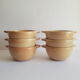 Set of 6 ear bowls in gres cnp gres village France vintage old