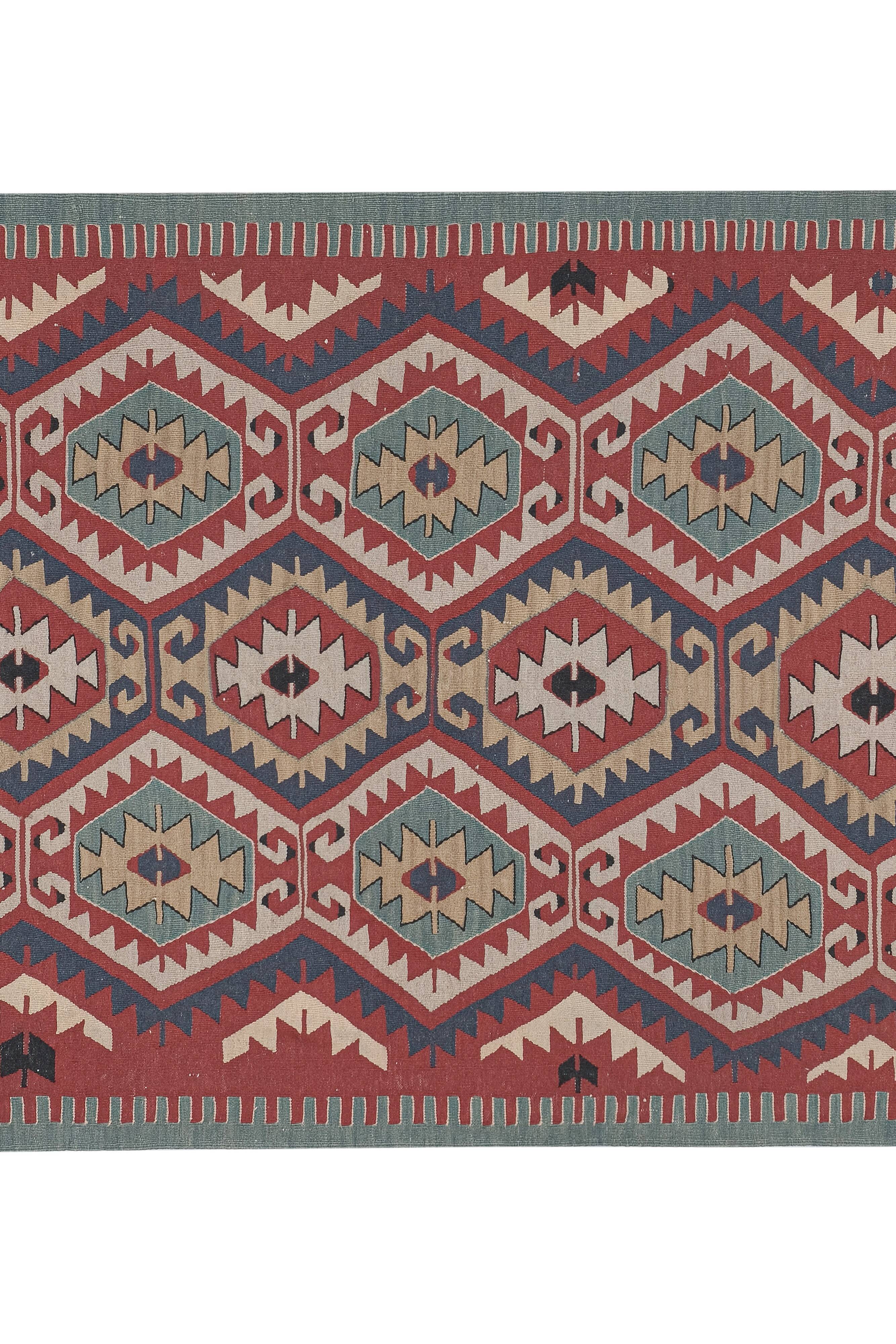 Vintage Turkish rug from Oushak, hand-woven 116x171 cm