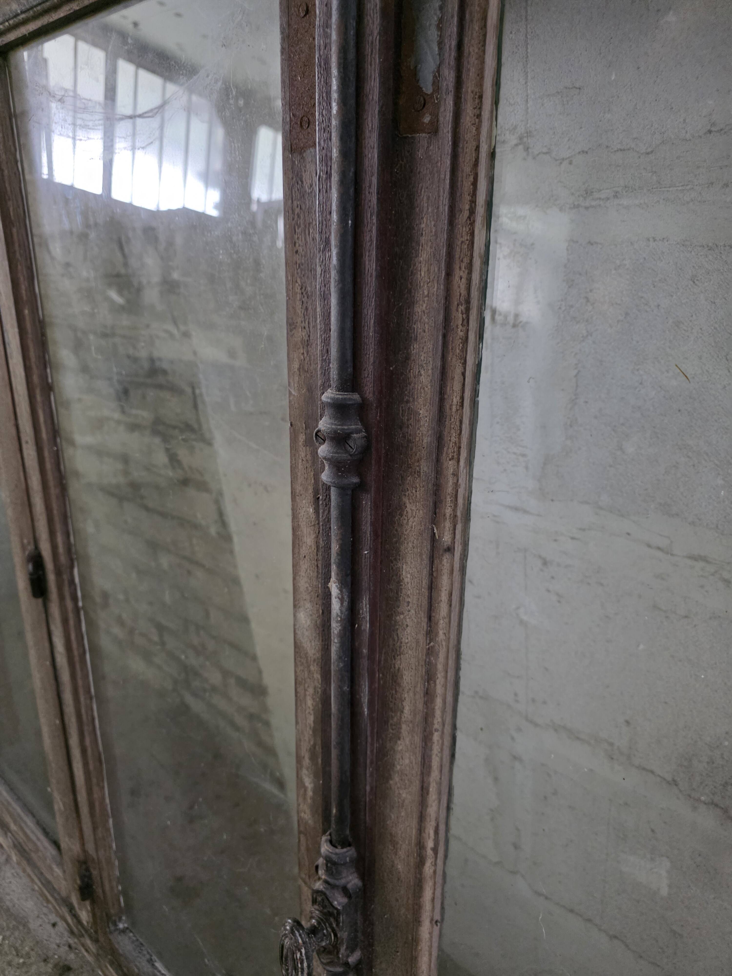 4 old solid oak windows from the early 20th century
