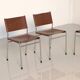 4 "SE06" brown leather chairs by Martin Visser for Spectrum 80's
